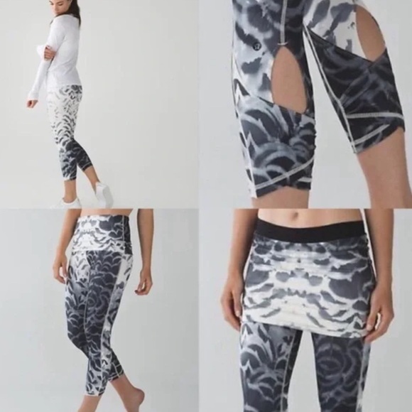 lululemon athletica Pants - Lululemon Wunder Under Pant SE Dance 8 Skirt Leggings Pretty Plume Angel Wing